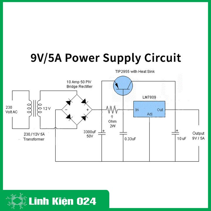 IC ổn áp nguồn DC L7809CV 1.5A TO-220