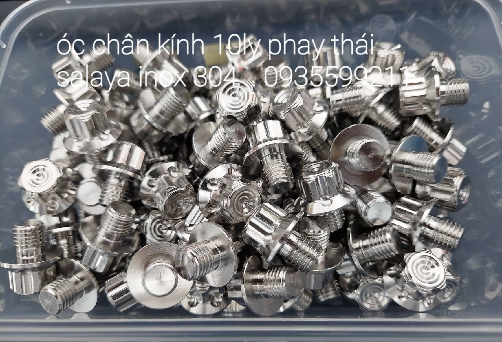 Óc chân kính salaya 10ly1 đầu thái