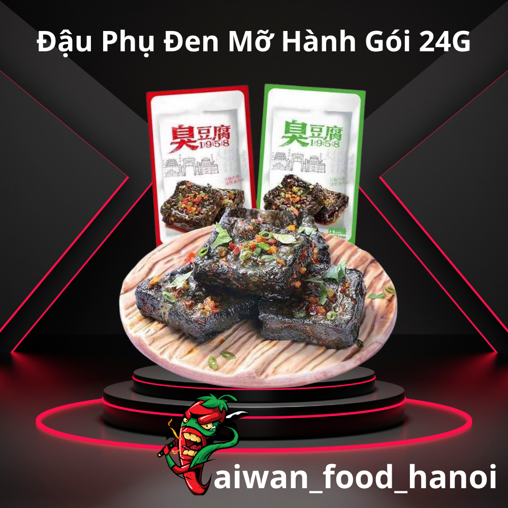 Đậu Phụ Đen Nướng Mỡ Hành - Đậu Phụ Thối Trung Quốc - Gói 24G - Taiwan Foods