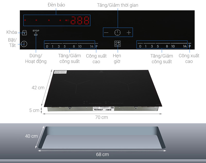 [GIAO TẠI HCM] - Bếp từ đôi Electrolux EHI7260BB