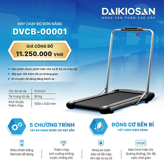 Máy chạy bộ Daikiosan DVCB-00001