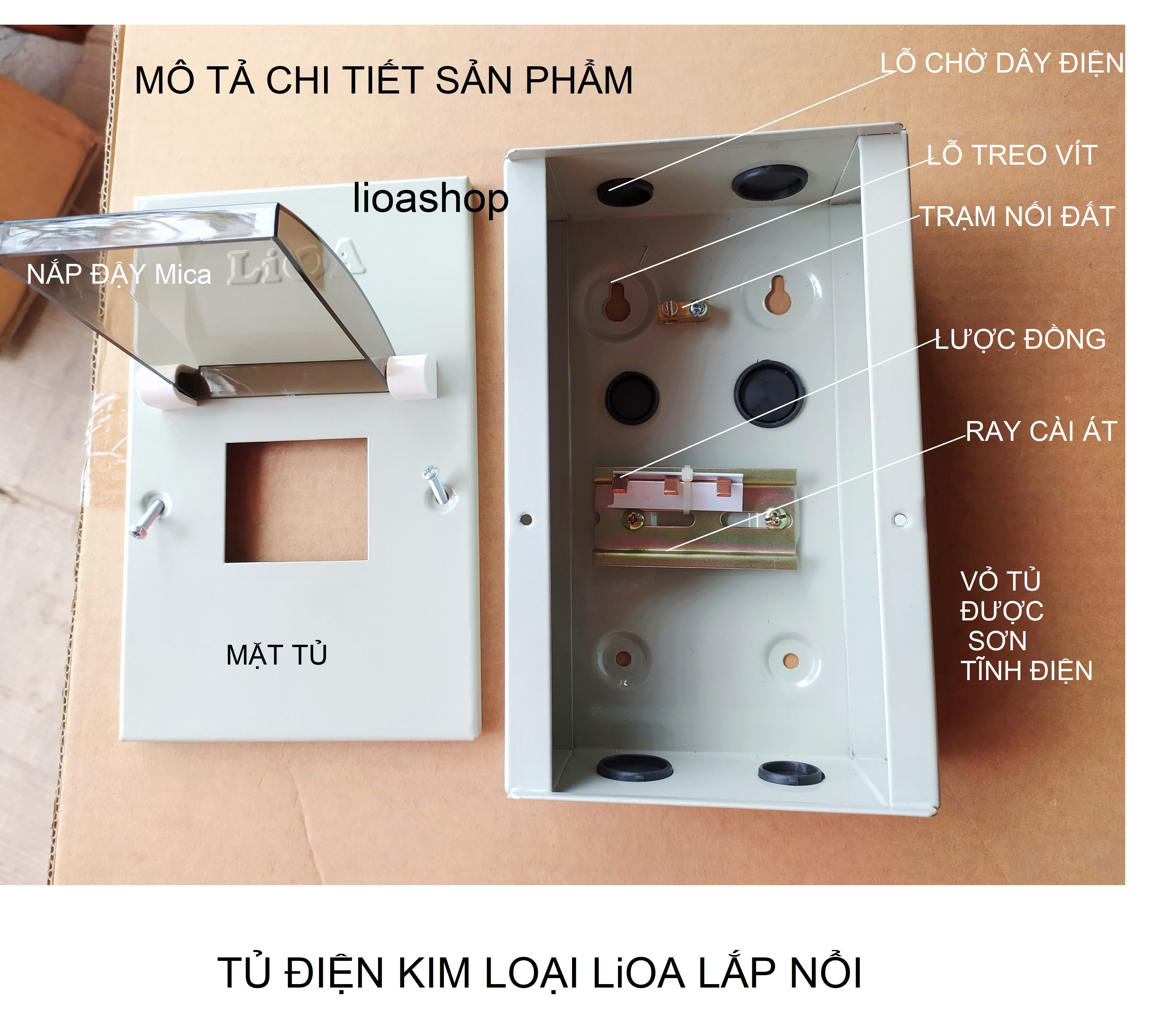 TỦ ĐIỆN KIM LOẠI LiOA LẮP NỔI - LOẠI NHỎ