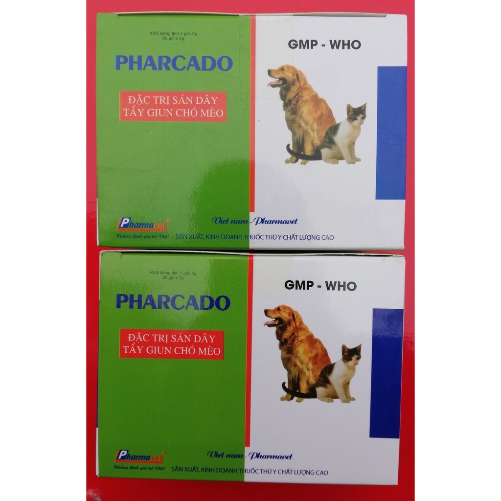 [HOÀN TIỀN 10%]PHARCADO 2g - Tẩy giun, sán cho chó mèo BOMPET