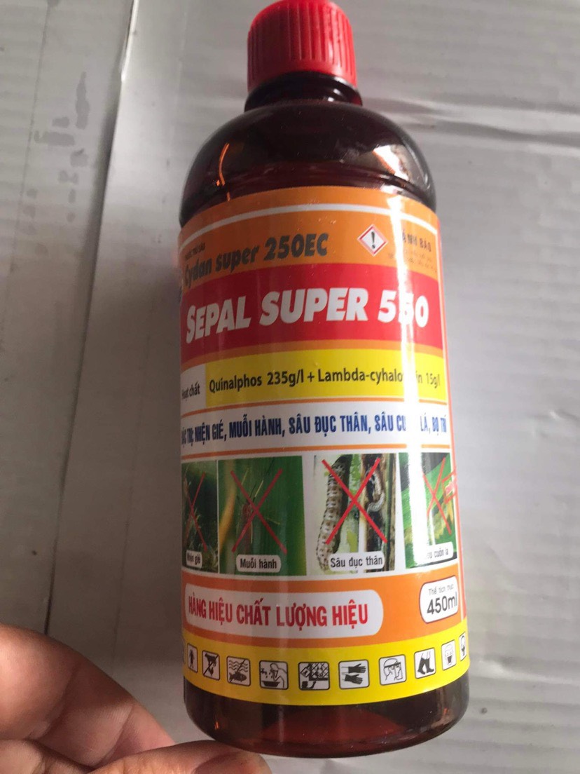 Thuốc trừ sâu sepal super 550 chuyên trừ nhện ghé, muỗi hành, sâu đục thân, sâu đục bẹ, sâu cuốn lá, bọ trĩ