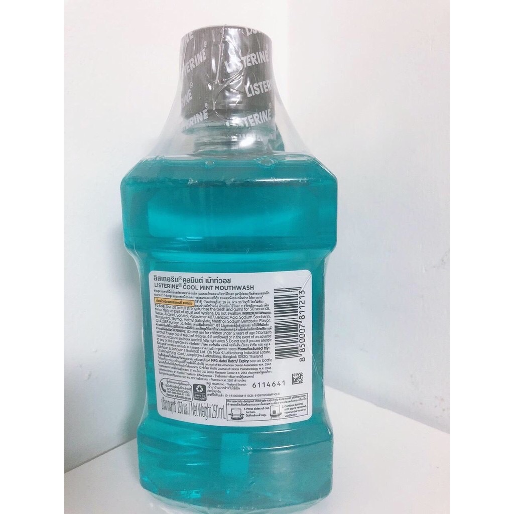 Nước xúc miệng Listerine  Cool Mint Thái Lan 250ml