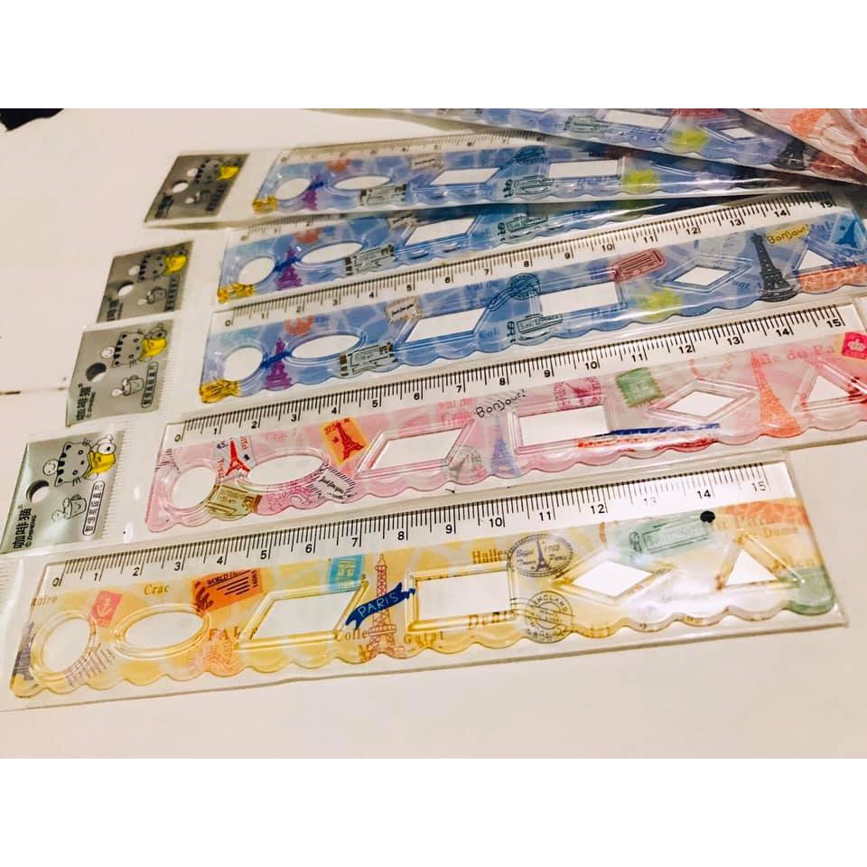 🌻 Set 5 thước đo kỹ thuật, thước thẳng, ê ke, đo độ