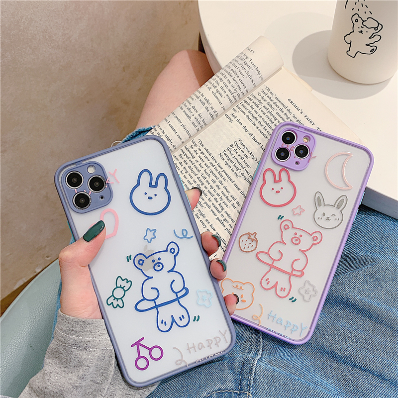 Ốp Lưng Nhám Chống Sock Va Đập Bảo Vệ Camera Happy