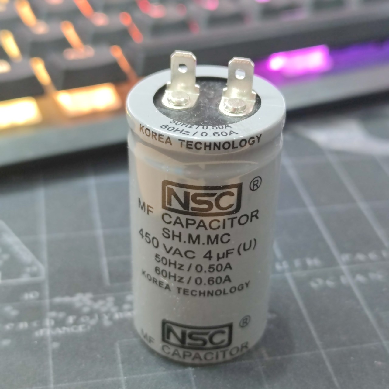 Tụ dầu 4uf 450vac - tụ cọc 2 chân 4uf