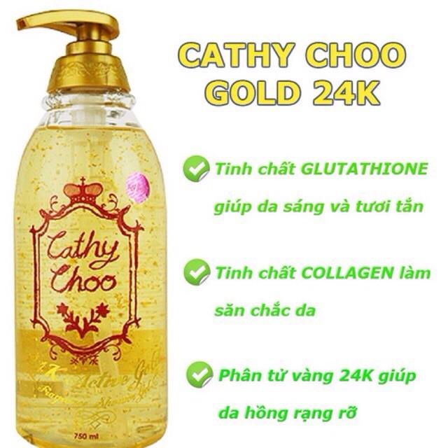 [HCM]Sữa tắm Cathy Doll Choo 24k Active Gold 750ml