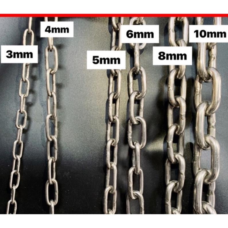Dây xích inox 304 phi 5 - cáp thép thái bình vina