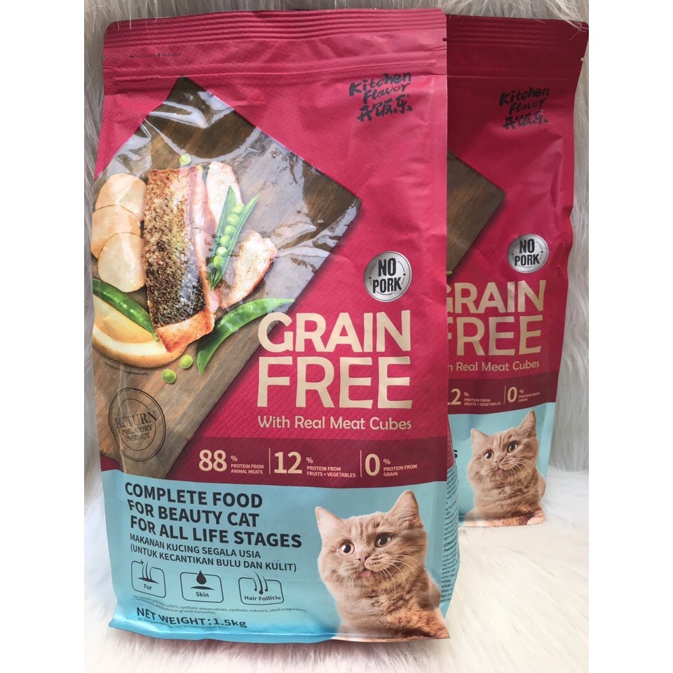 Thức Ăn Hạt Kitchen (Grain Free) Cho Mèo Mọi Lứa Tuổi - [Nông Trại Thú Cưng]