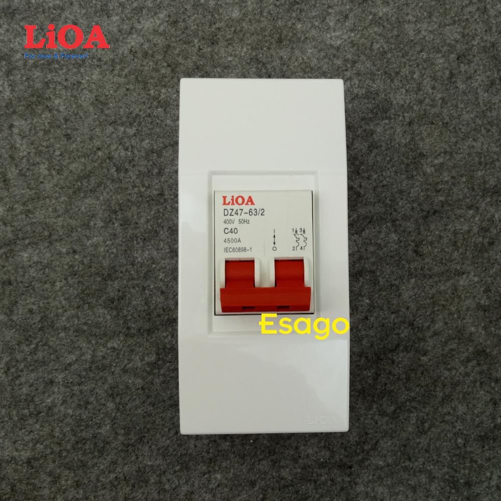 [HCM][40A] Combo cầu dao tự động (APTOMAT) LiOA 40A loại 2 cực - Lắp nổi