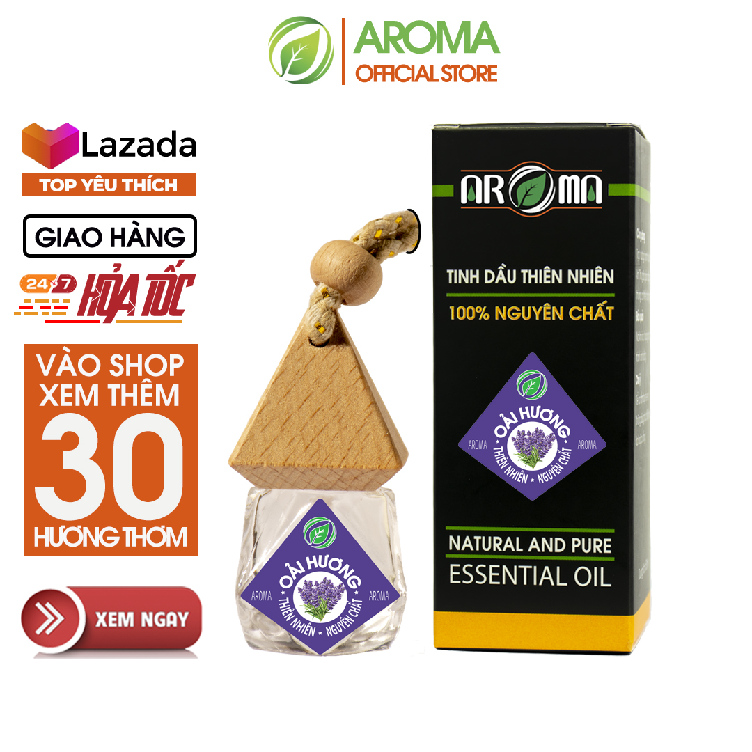 Tinh dầu hoa oải hương AROMA lavender essential oil, tinh dầu tự khuếch tán chai kim cương treo ô tô, treo thơm phòng