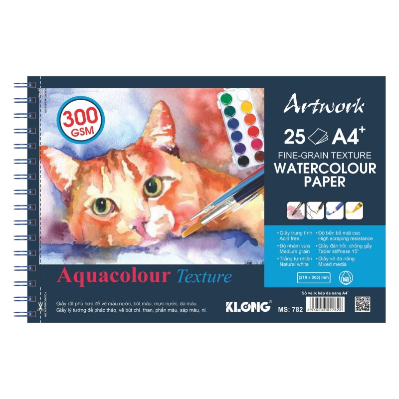 Vở vẽ màu nước A4 300g/m2