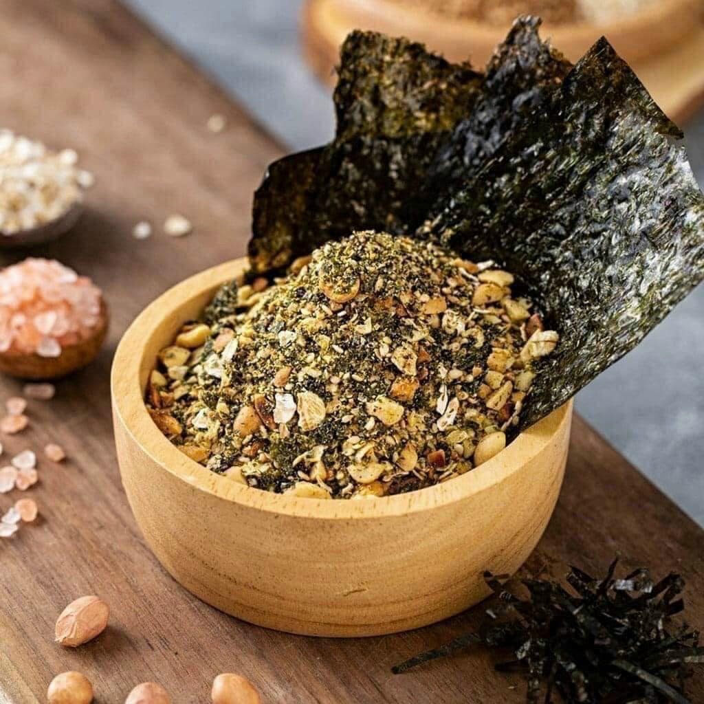 Hộp 300 gram muối lạc vừng hạnh nhân rong biển siêu ngon