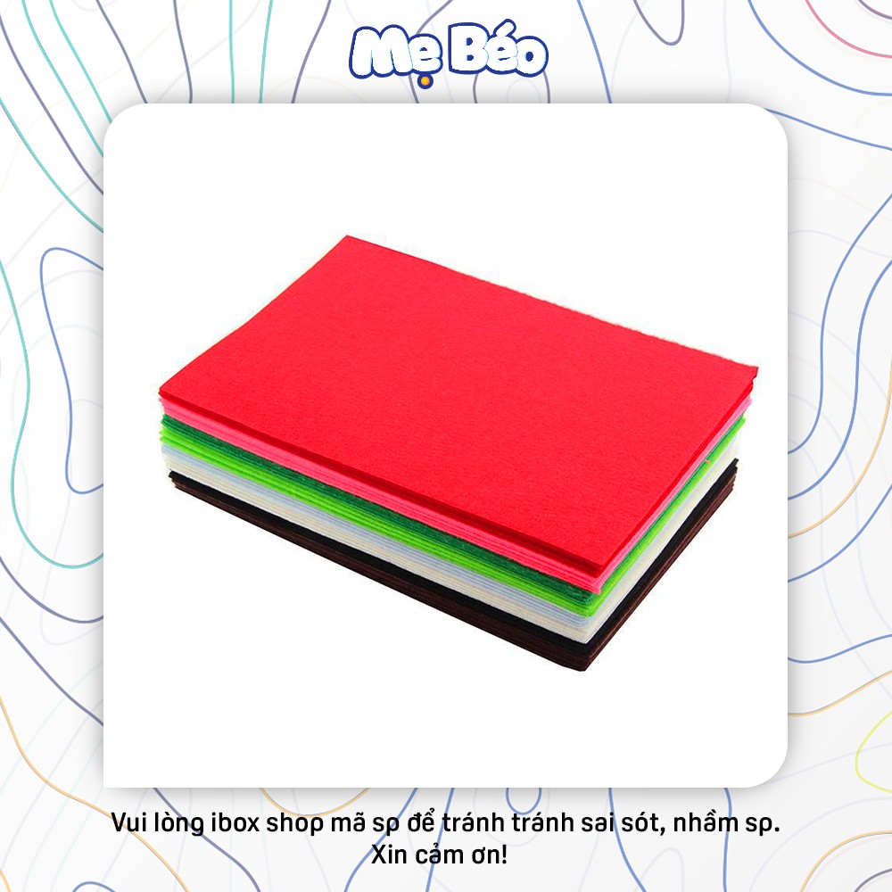 Vải dạ nỉ màu Handmade (Khổ 90x90cm - 45x90cm)