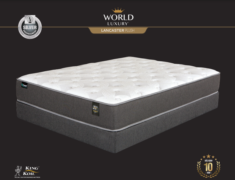 Đệm lò xo king koil lancaster plush - độ cao 29cm