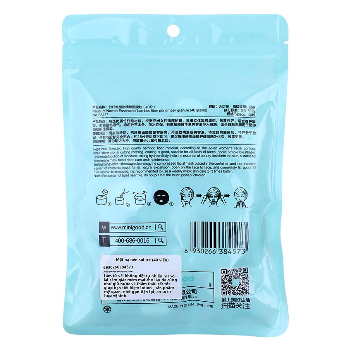 Mặt Nạ Nén Sợi Tre Minigood - DMTB041 (40 Viên)