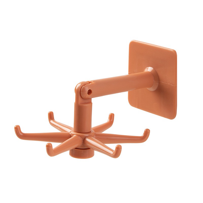 Super Sticky 6-Branch Multi-Purpose Wall Hanger with 360 Rotation - Super Heavy-Duty Hanger for Patches, Spoons, and Kitchen Spatulas