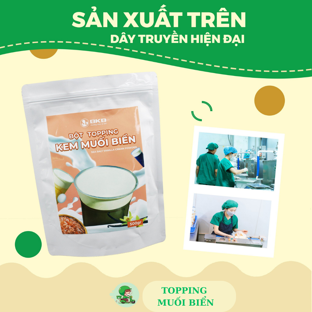 Bột Kem Topping Vị Muối Biển BKB – Thơm Ngon Sánh Mịn kem muối