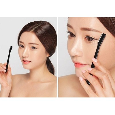Set 3 Dạo cạo lông mày cán dài KAI (màu đen) của Nhật Bản