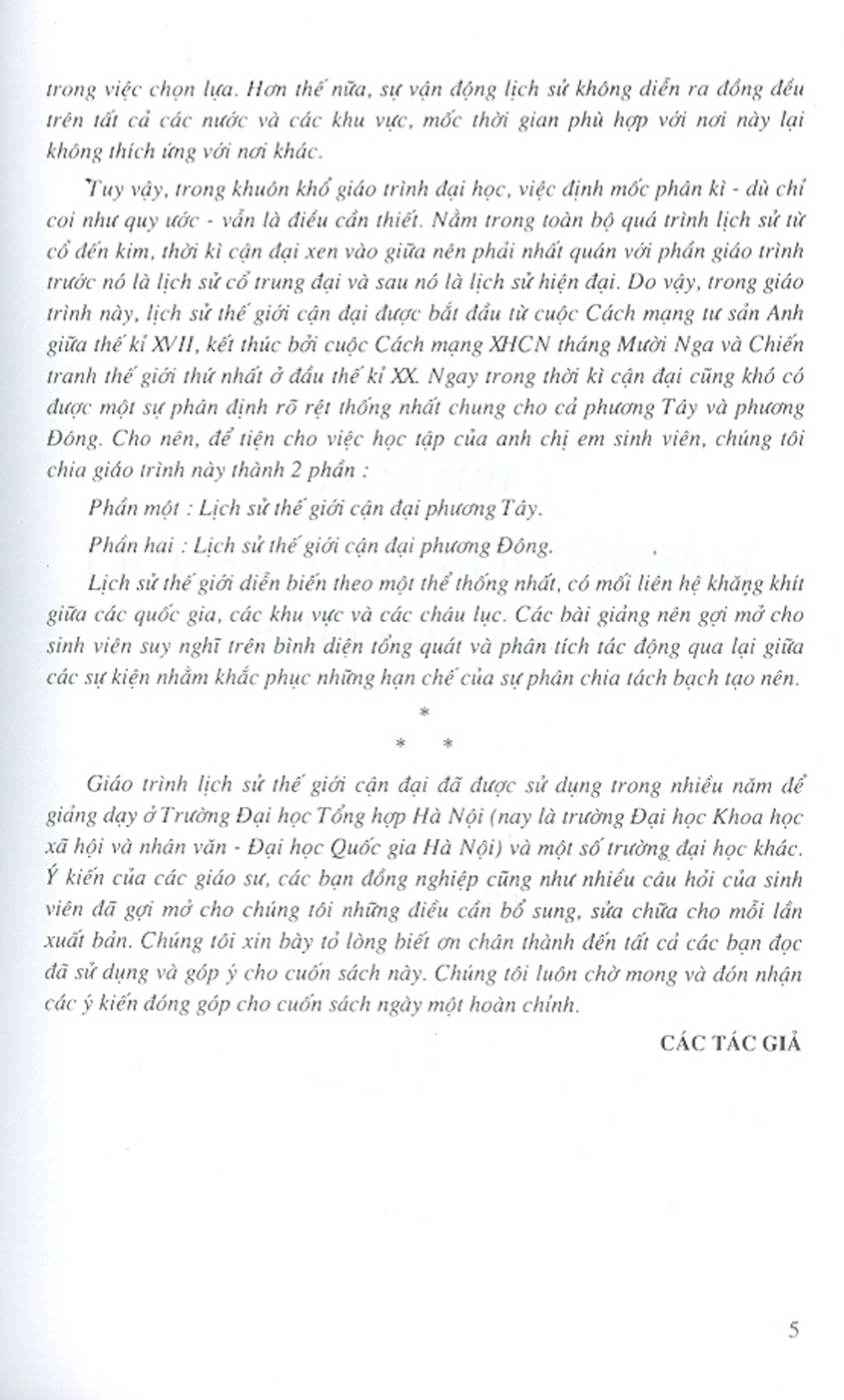 Lịch Sử Thế Giới Cận Đại