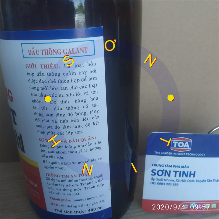 DẦU THÔNG Galant excel shield 480ml - 1chai