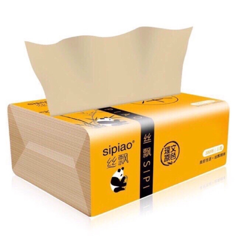 COMBO 2 GÓI GIẤY ĂN GẤU TRÚC -BỊCH GIẤY ĂN [1 TÚI 300 TỜ]