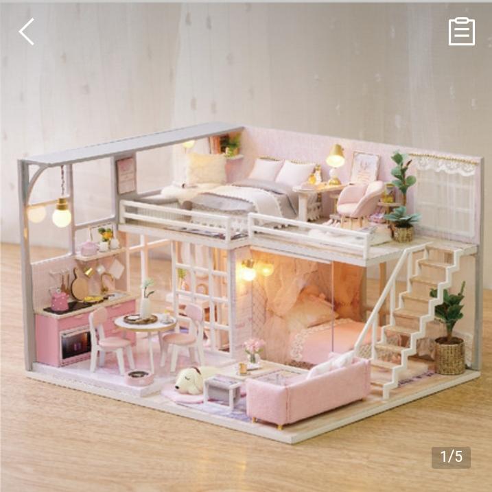 Mô Hình Nhà Gỗ DIY Gia đình Ấm áp