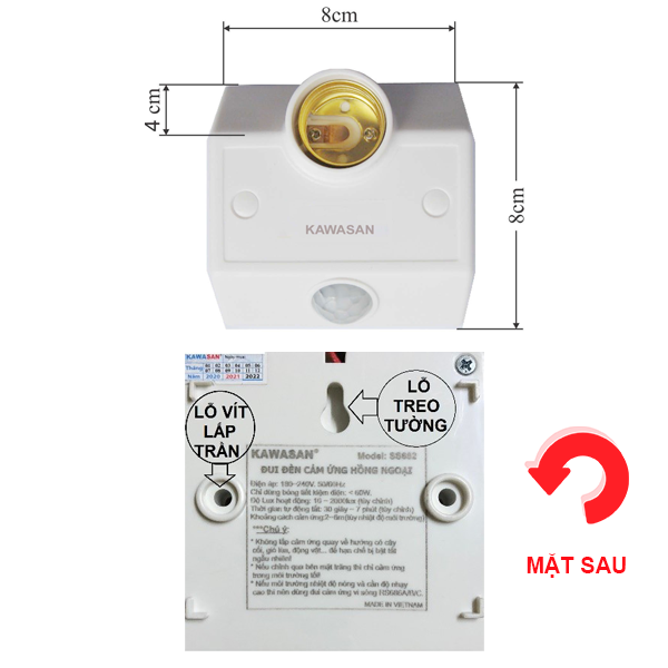 ĐUI ĐÈN CẢM ỨNG HỒNG NGOẠI DH01