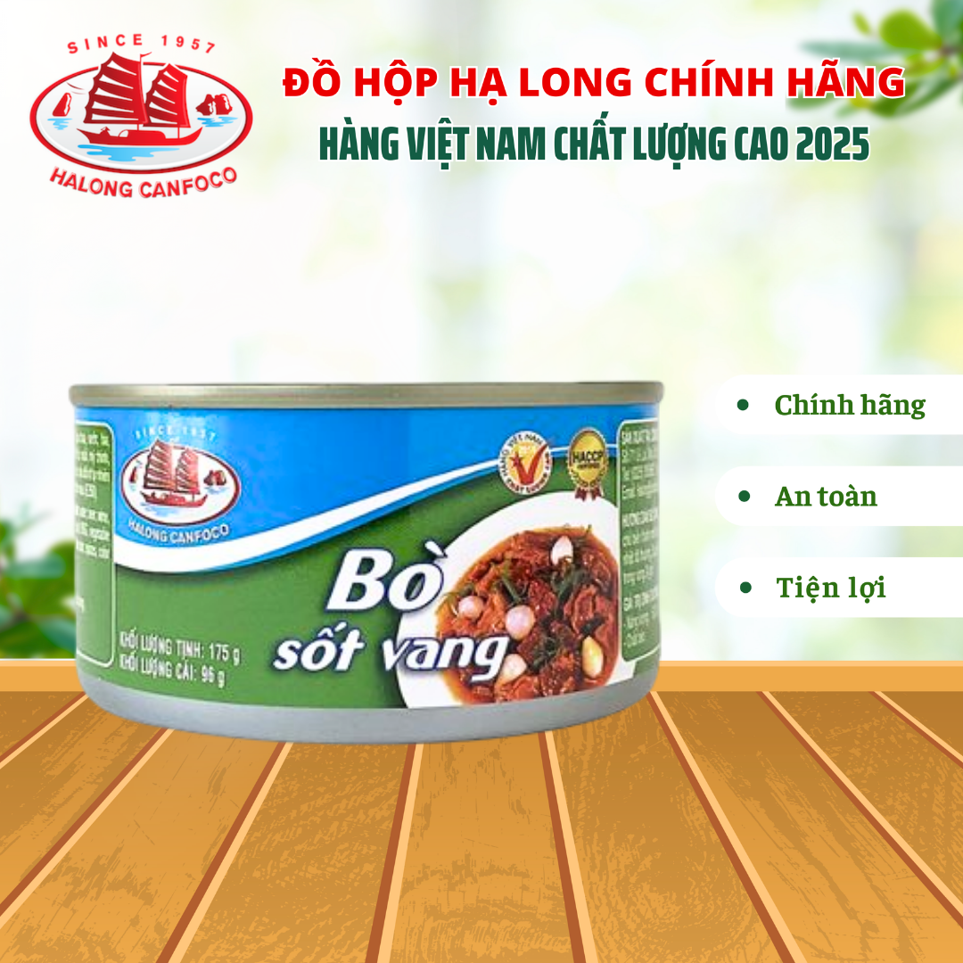 Thịt bò sốt vang 175g - Đồ Hộp Hạ Long