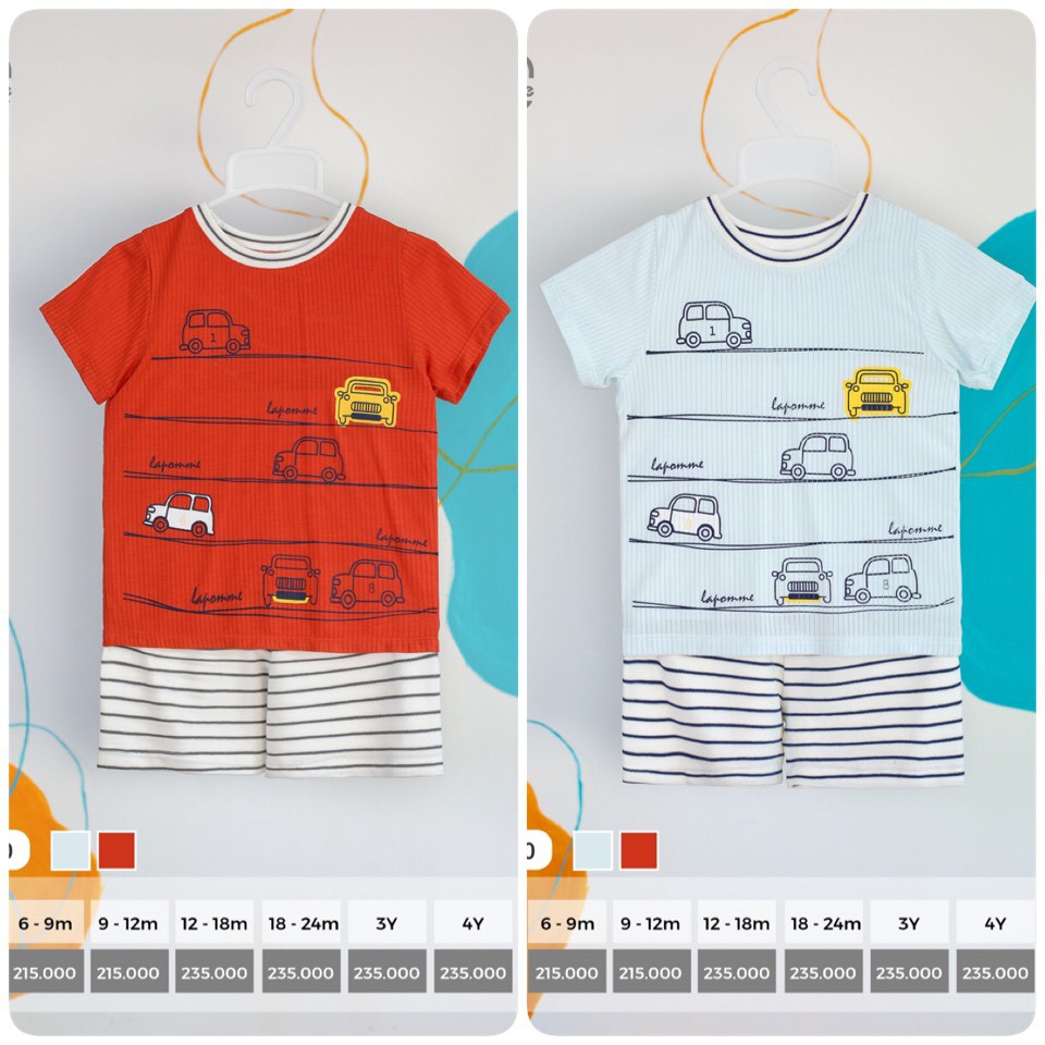 Bộ cộc La pomme Ô tô nhỏ SS140