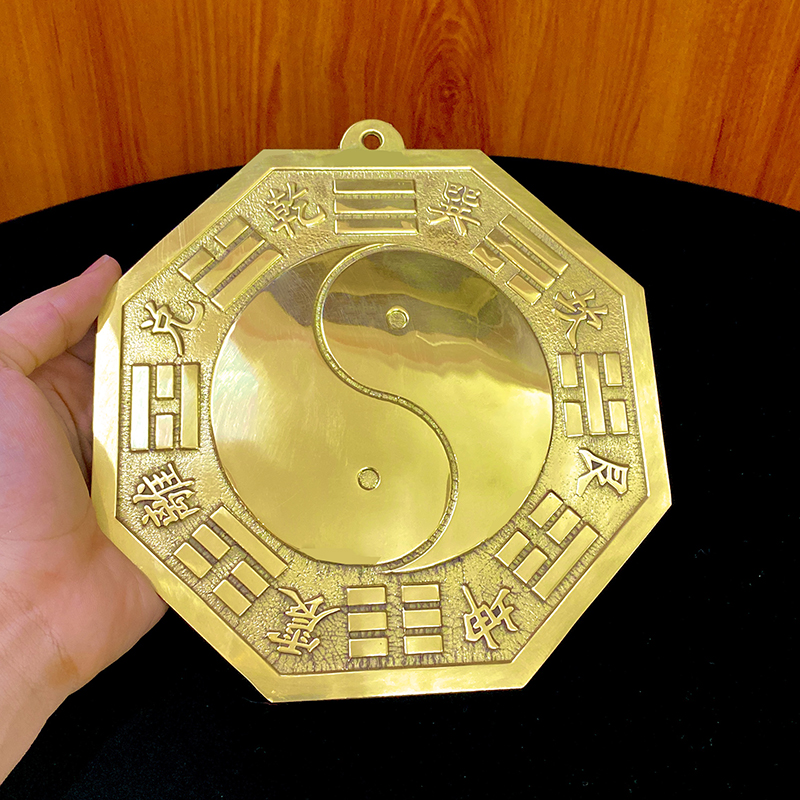 Gương Tiên Thiên Bát Quái Đồng Phẳng- Gương Âm Dương size to