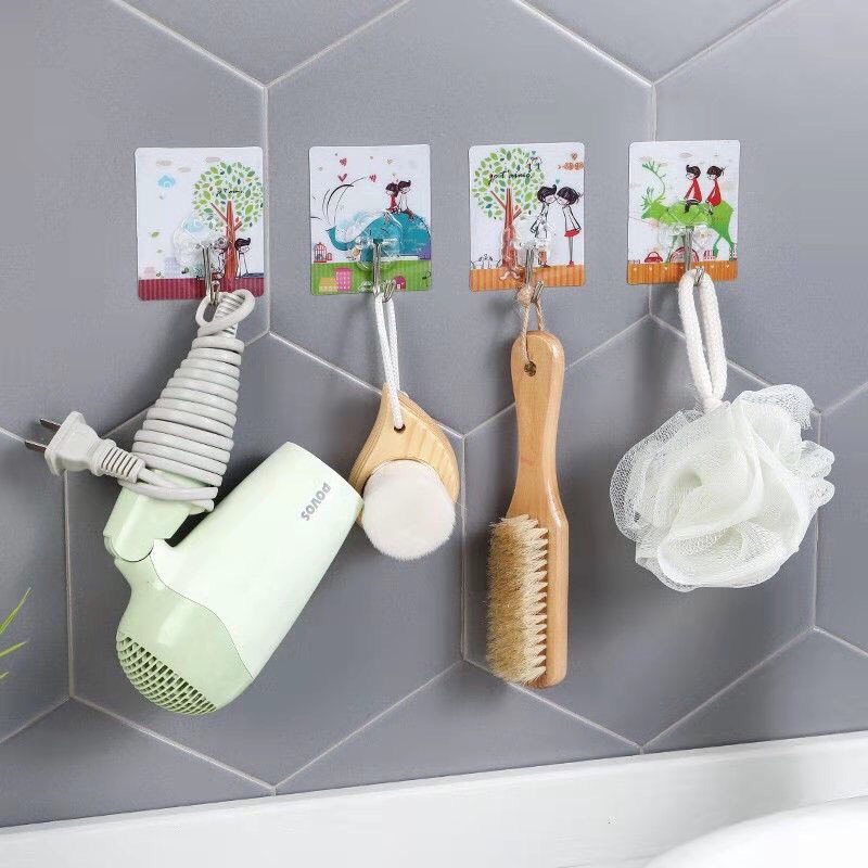Móc dán tường họa tiết 3D siêu chịu lực.
