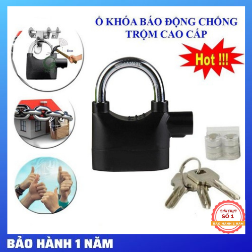 Ổ khóa chống trộm KINBAR ALAM LOCK, ổ khóa báo động chống trộm có còi báo động thông minh