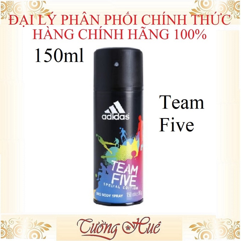 Xịt Khử Mùi Cho Nam Adidas Team Five Deo Body Spray - 150ml nhập khẩu