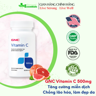 [CHÍNH HÃNG] Vitamin C 500mg GNC Hữu Cơ với Rose hips (Nụ tầm xuân) - Viên uống bổ sung vitamin C tăng cường đề kháng, đẹp da, chống lão hóa thumbnail