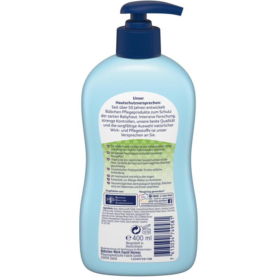 Sữa tắm gội sơ sinh Bubchen 400ml