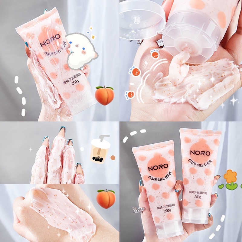 Kem Tẩy Da Chết Body Đào Noro 200G