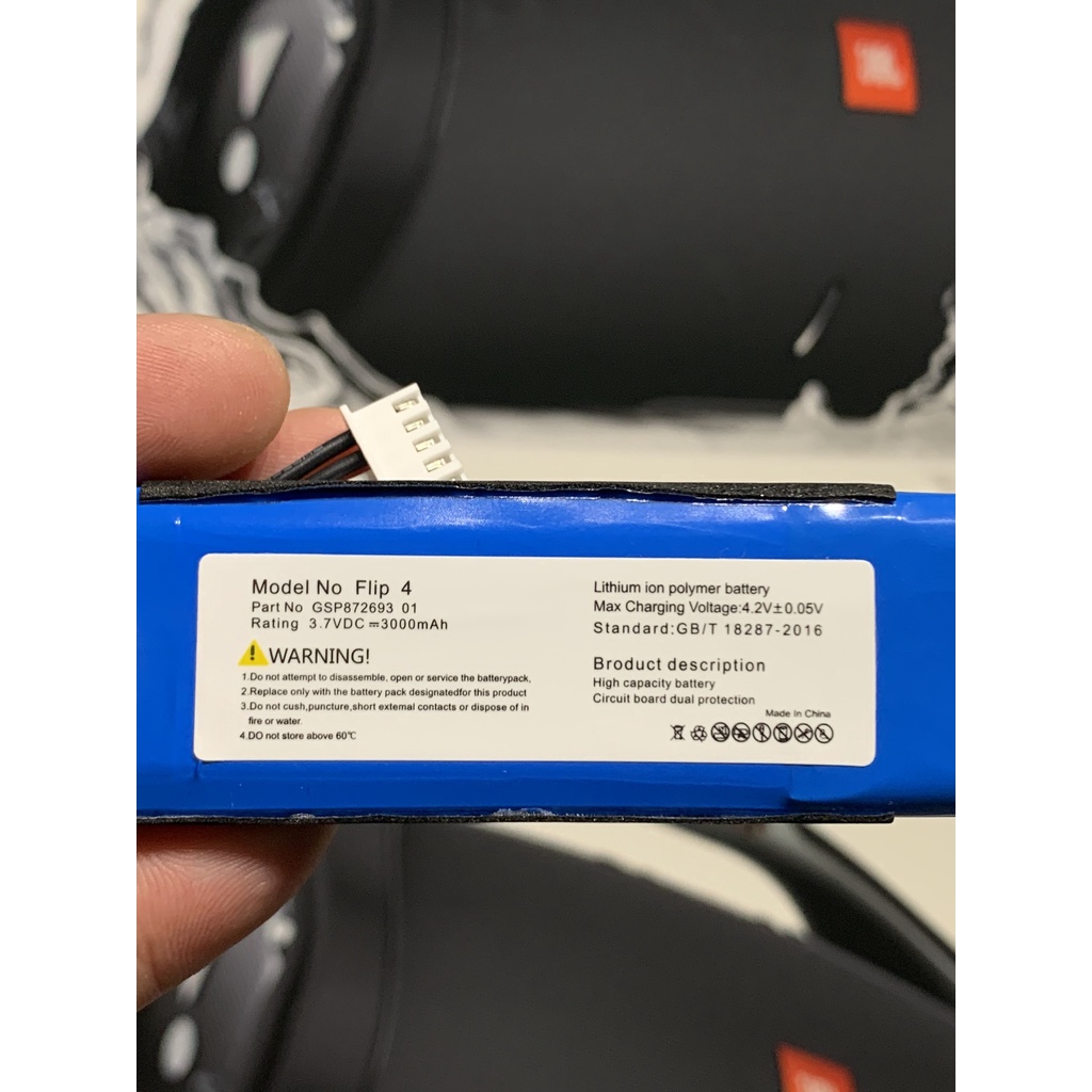 Pin loa jbl flip 4. thay pin cho loa bluetooth jbl flip 4. dung lượng chuẩn chính hãng