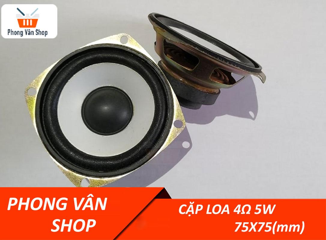 Cặp Loa 4Ω 5W 75x75mm - LOẠI 10 - Chế loa Bluetooth