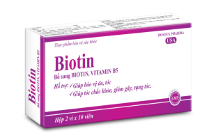 Viên uống BIOTIN Hộp 20 viên - Giúp bảo vệ da tóc - Giúp giảm rụng tóc thumbnail