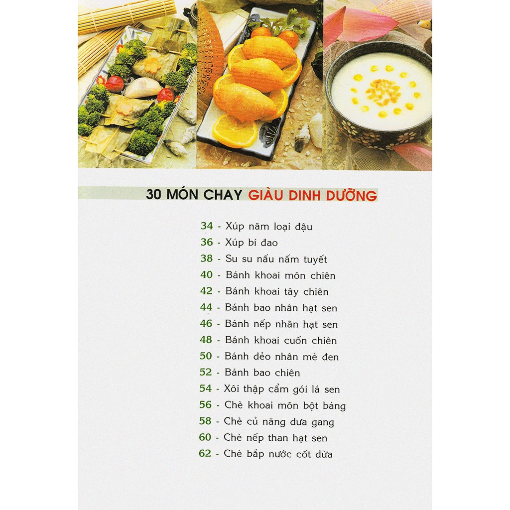 Sách - 30 Món Chay Giàu Dinh Dưỡng (Lý Ngân Hoán)(VT)
