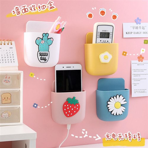 Kệ dán tường tích hợp sạc điện thoại/ hộp đựng điện thoại dán tường sạc pin
