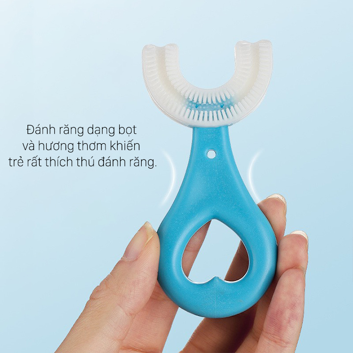 Bàn chải đánh răng cho bé - Bàn chải đánh răng trẻ em hình chữ U silicon siêu mềm cho bé từ 2 – 6 tuổi