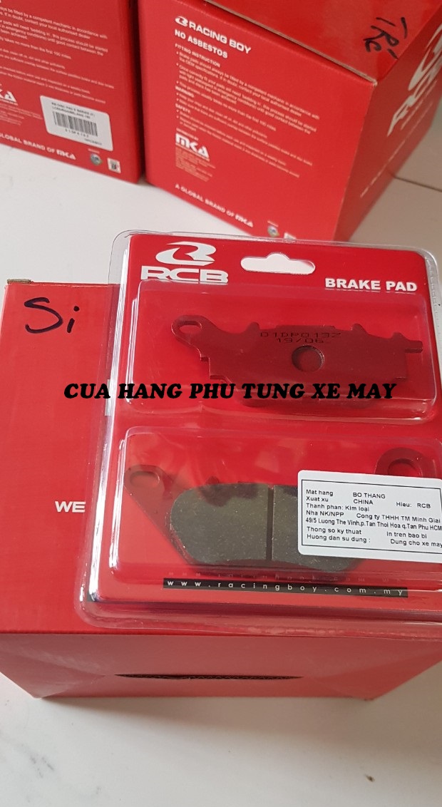Bố thắng đĩa trước RCB cho xe Sirius