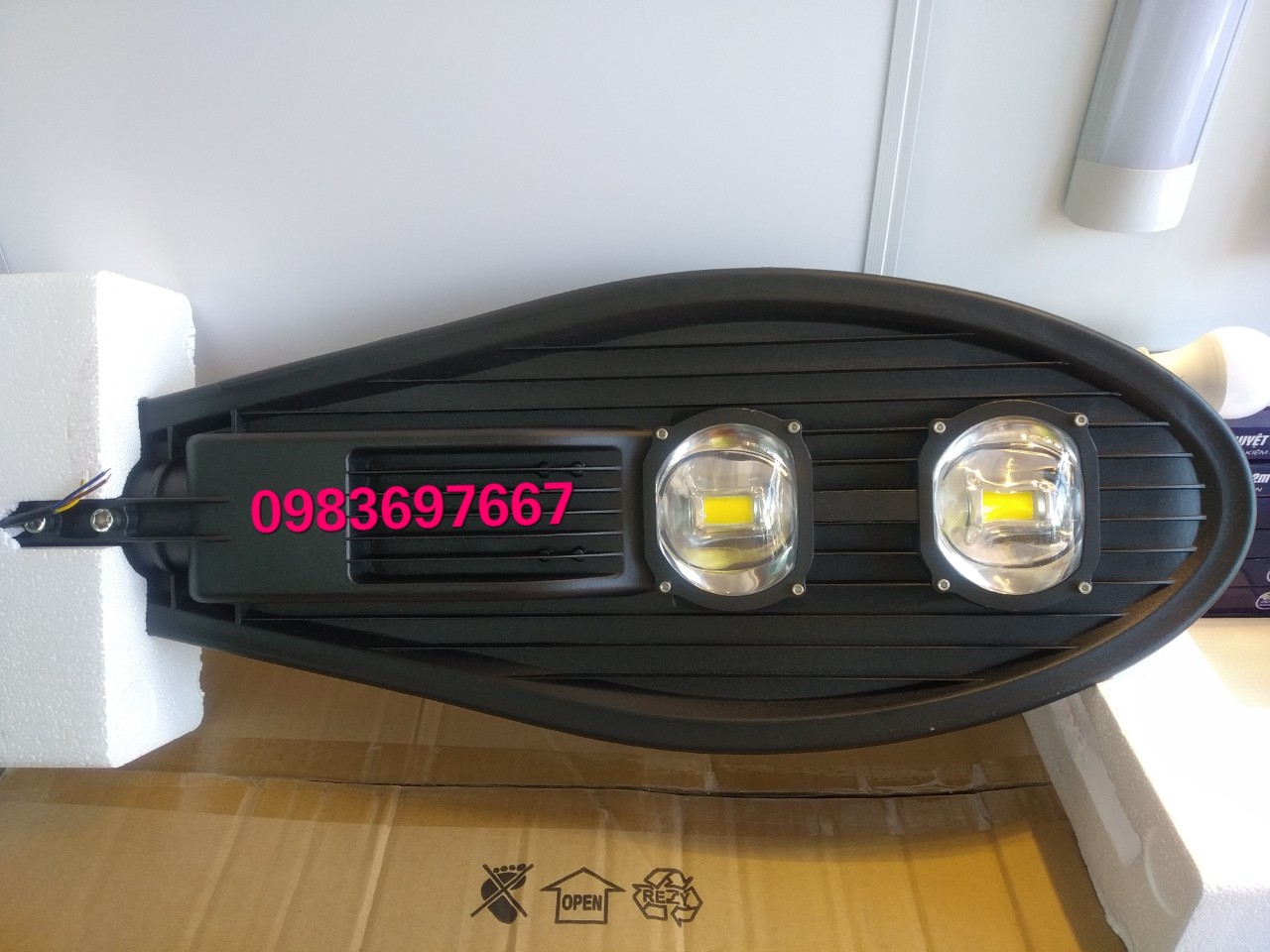 ĐÈN ĐƯỜNG 100W HÌNH CHIẾC LÁ