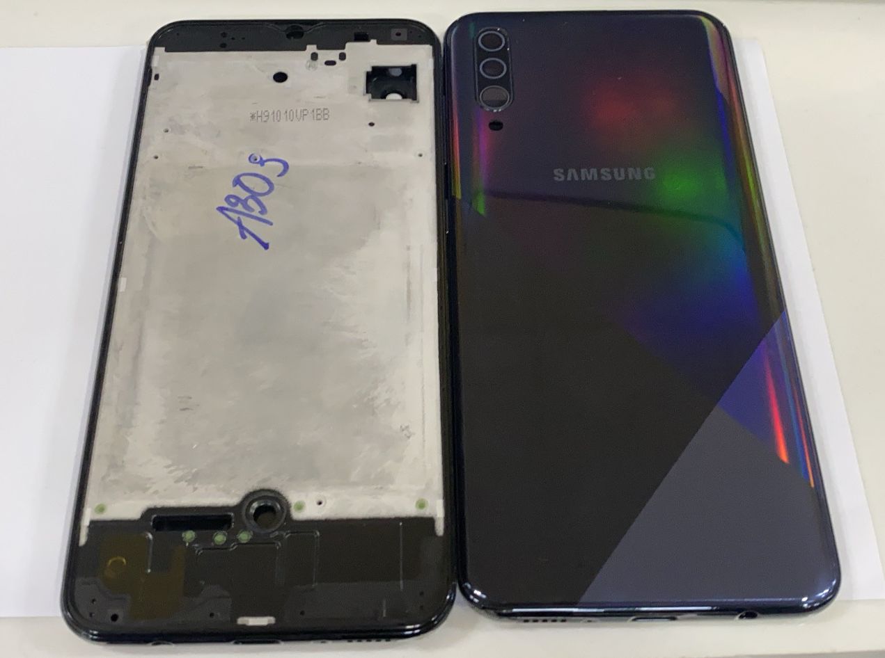 Bộ vỏ + sườn Samsung A30s zin hãng