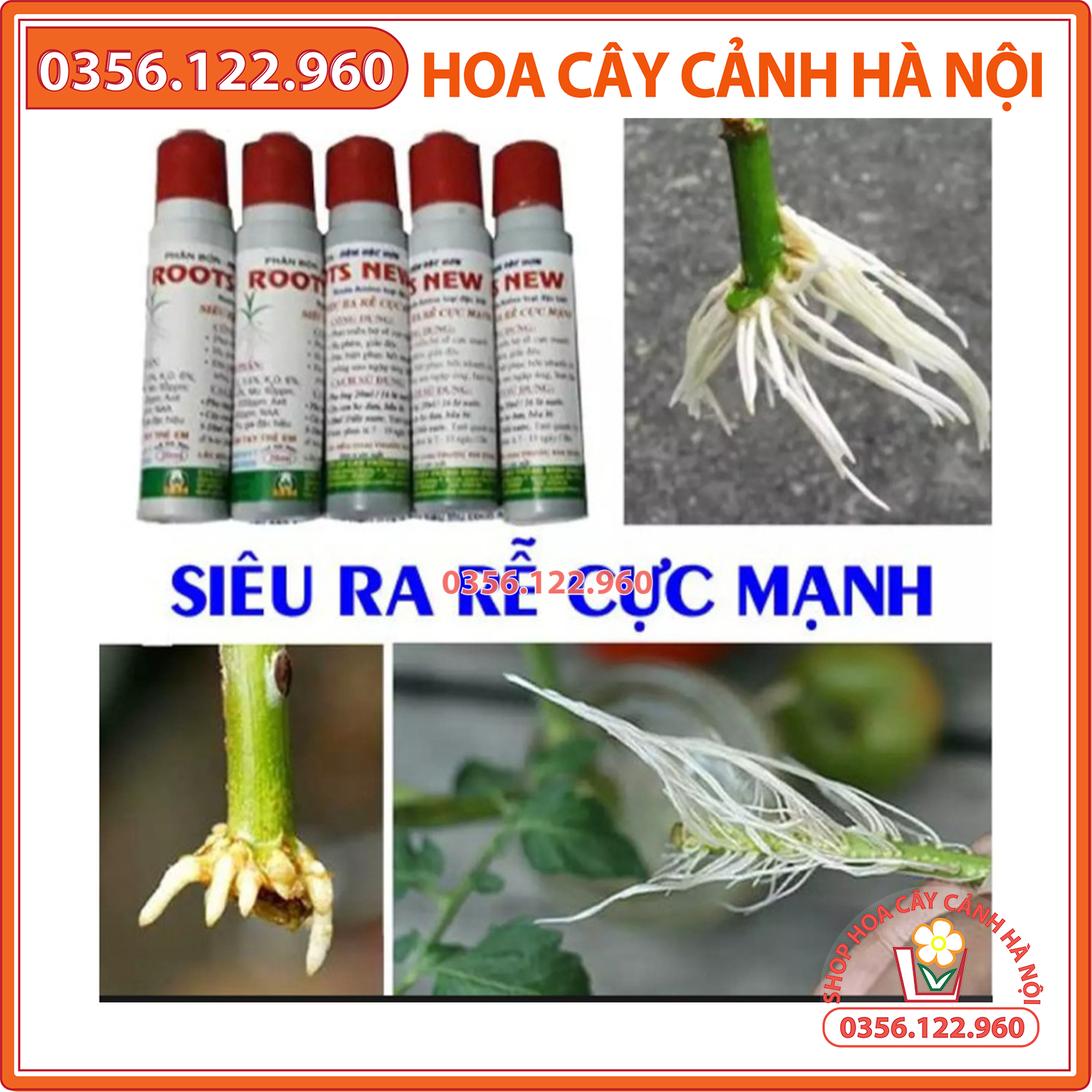 Combo 5 ống Dung dịch kích rễ đậm đặc Bimix Super Roots New ống 20ml cho cây trồng