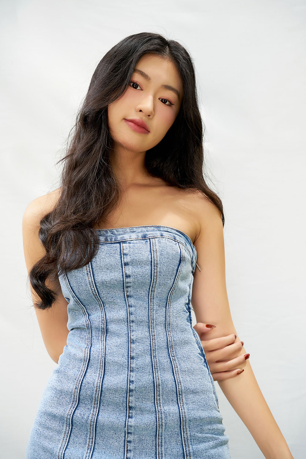 [OUTLET SALE] DOTTIE - Đầm denim dáng ngắn cúp ngực - D0504